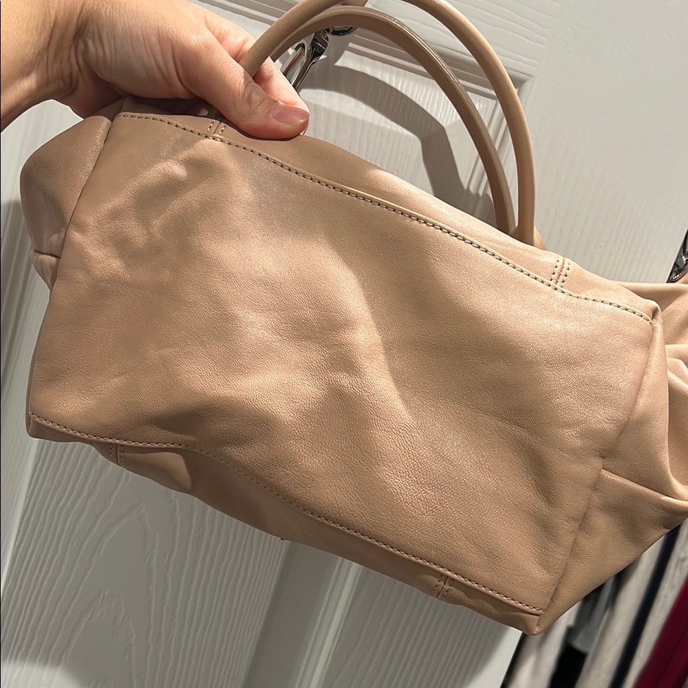 Longchamp Le Pliage Cuir Leather Handbag in Sandy color - Picture 6 of 15